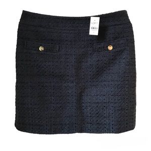 NWT LOFT Navy Skirt Size 6
